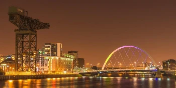 Scotland Golf Cruise Vacation Package Arc Bridge, River Clyde, Glasgow - PerryGolf + Azamara Cruises